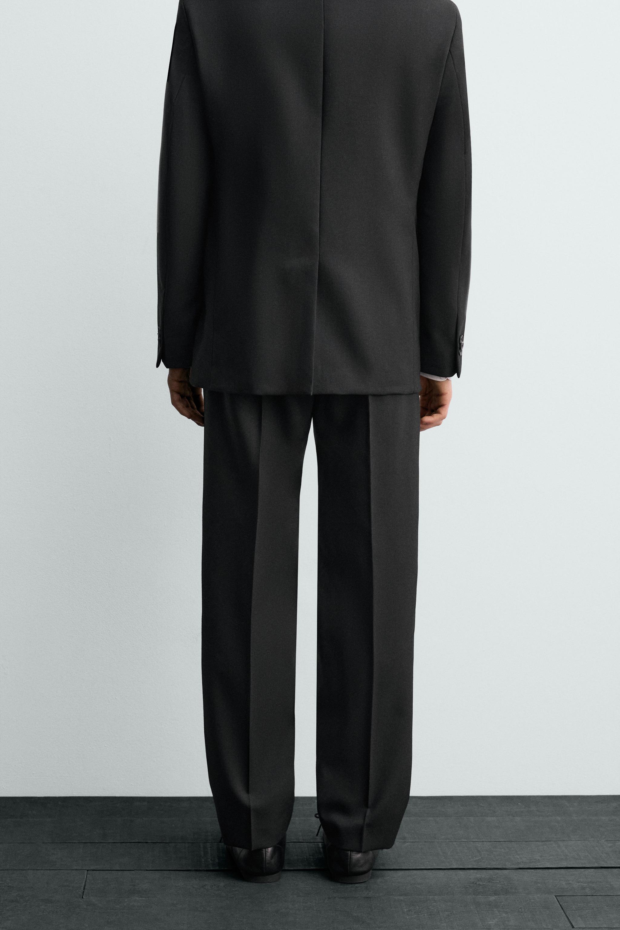WOOL TUXEDO SUIT PANTS AARON LEVINE X ZARA